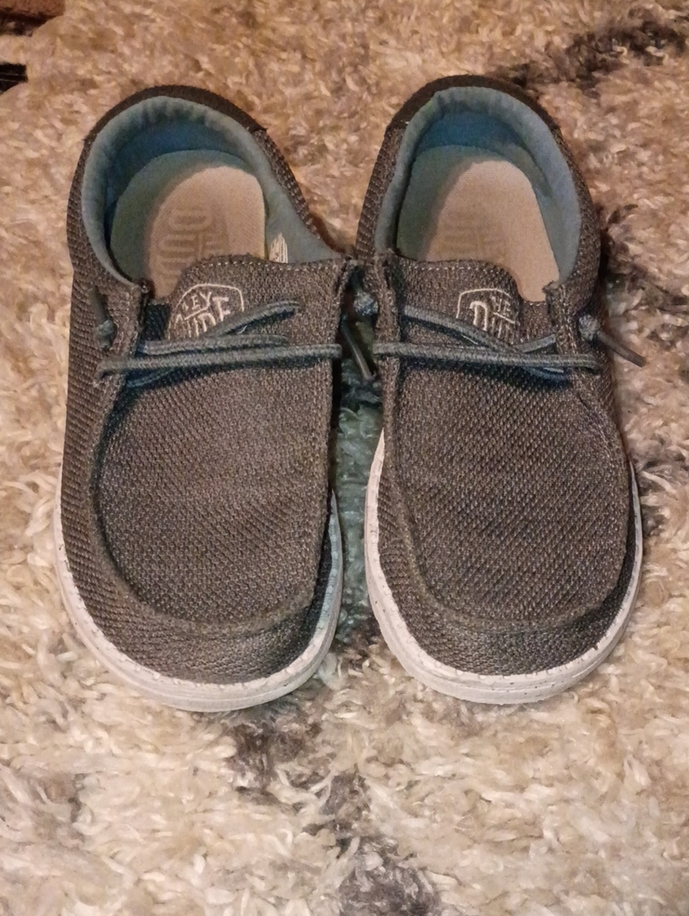 Hey Dude Kids Gray Knit Slip-On Sneakers